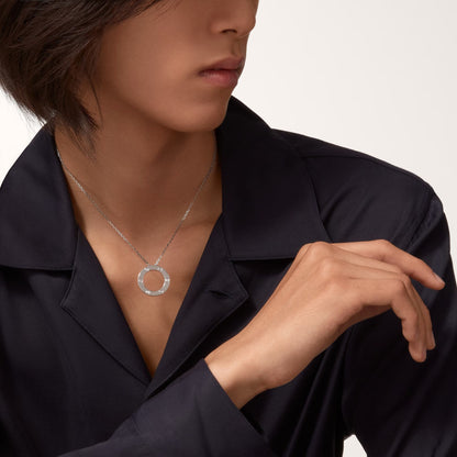 [Rosla]LOVE NECKLACE 16MM 3 DIAMONDS