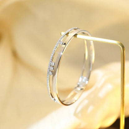 [Rosla]Move Romane Diamond Bangle Bracelet