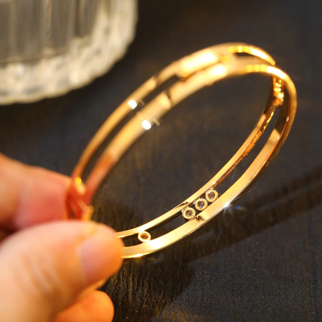 [Rosla]Move Romane Diamond Bangle Bracelet