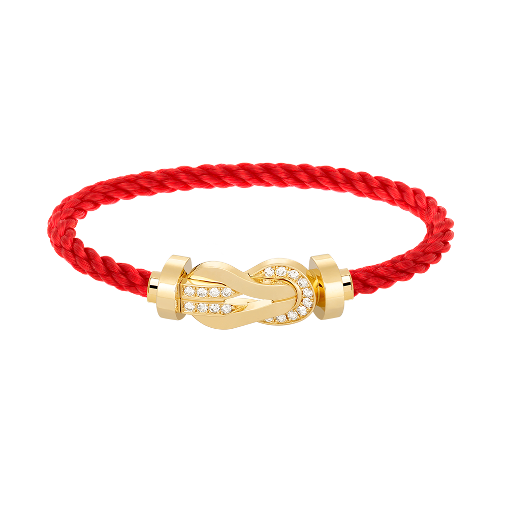 [Rosla]CHANCE LARGE 8 FIGURE BUCKLE HALF DIAMOND BRACELET GOLD