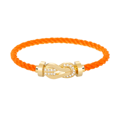 [Rosla]CHANCE LARGE 8 FIGURE BUCKLE HALF DIAMOND BRACELET GOLD