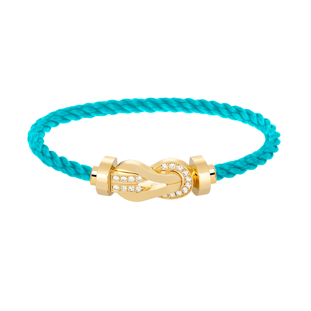 [Rosla]CHANCE LARGE 8 FIGURE BUCKLE HALF DIAMOND BRACELET GOLD