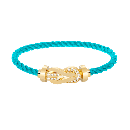 [Rosla]CHANCE LARGE 8 FIGURE BUCKLE HALF DIAMOND BRACELET GOLD