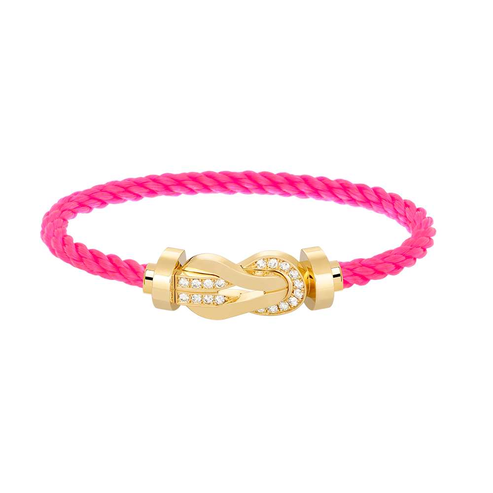 [Rosla]CHANCE LARGE 8 FIGURE BUCKLE HALF DIAMOND BRACELET GOLD