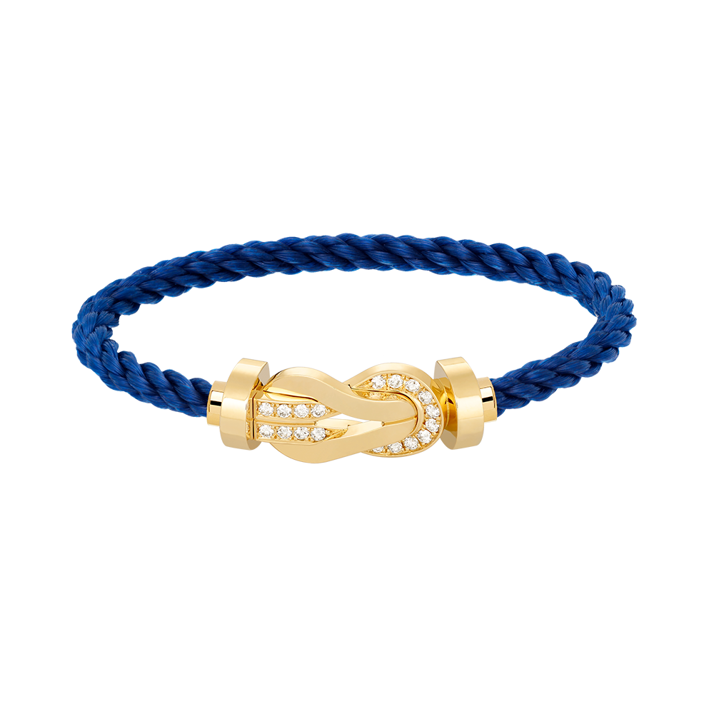 [Rosla]CHANCE LARGE 8 FIGURE BUCKLE HALF DIAMOND BRACELET GOLD