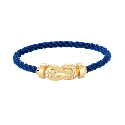 [Rosla]CHANCE LARGE 8 FIGURE BUCKLE HALF DIAMOND BRACELET GOLD