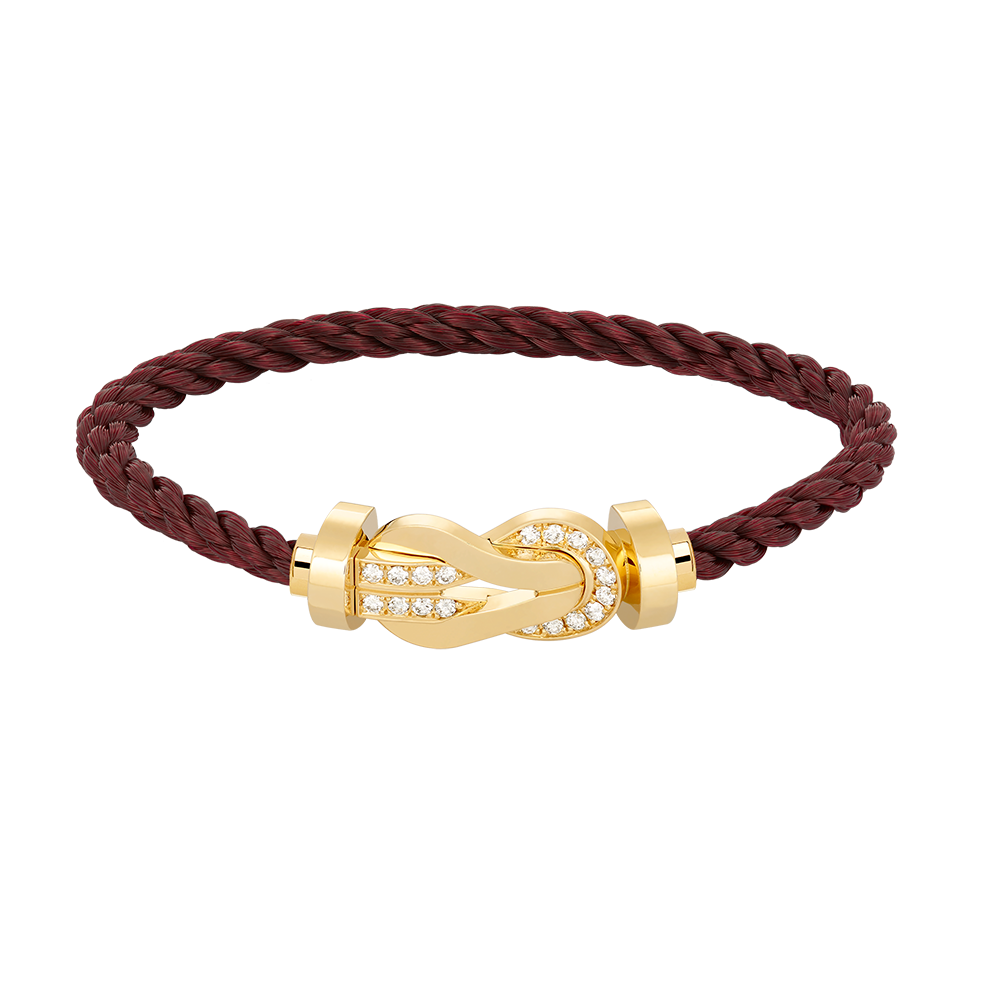 [Rosla]CHANCE LARGE 8 FIGURE BUCKLE HALF DIAMOND BRACELET GOLD