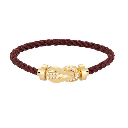[Rosla]CHANCE LARGE 8 FIGURE BUCKLE HALF DIAMOND BRACELET GOLD