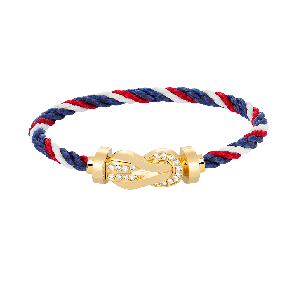 [Rosla]CHANCE LARGE 8 FIGURE BUCKLE HALF DIAMOND BRACELET GOLD