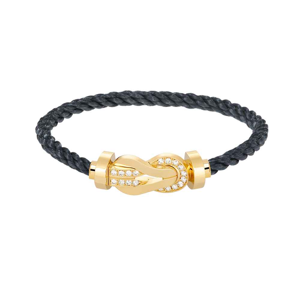 [Rosla]CHANCE LARGE 8 FIGURE BUCKLE HALF DIAMOND BRACELET GOLD