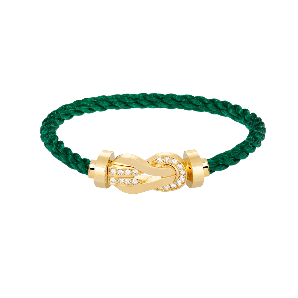[Rosla]CHANCE LARGE 8 FIGURE BUCKLE HALF DIAMOND BRACELET GOLD
