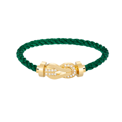 [Rosla]CHANCE LARGE 8 FIGURE BUCKLE HALF DIAMOND BRACELET GOLD
