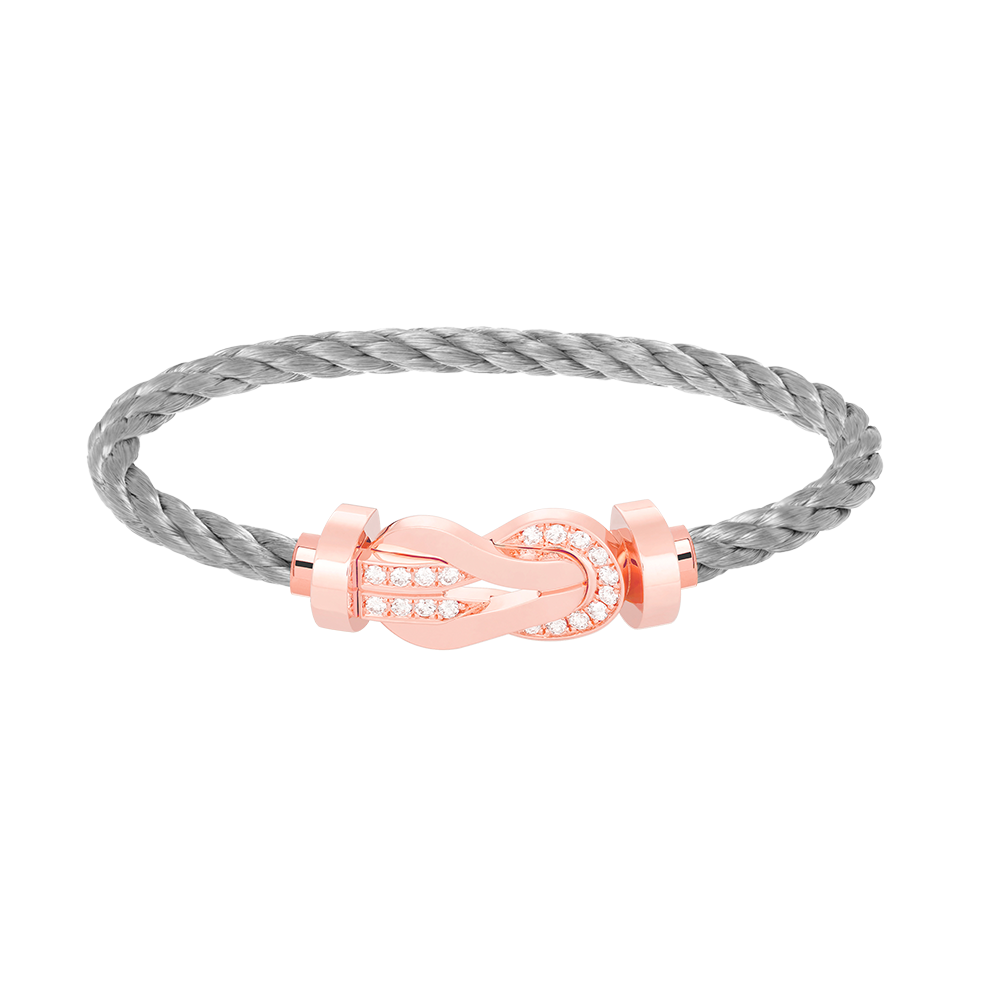 [Rosla]CHANCE LARGE 8 FIGURE BUCKLE HALF DIAMOND BRACELET ROSE GOLD