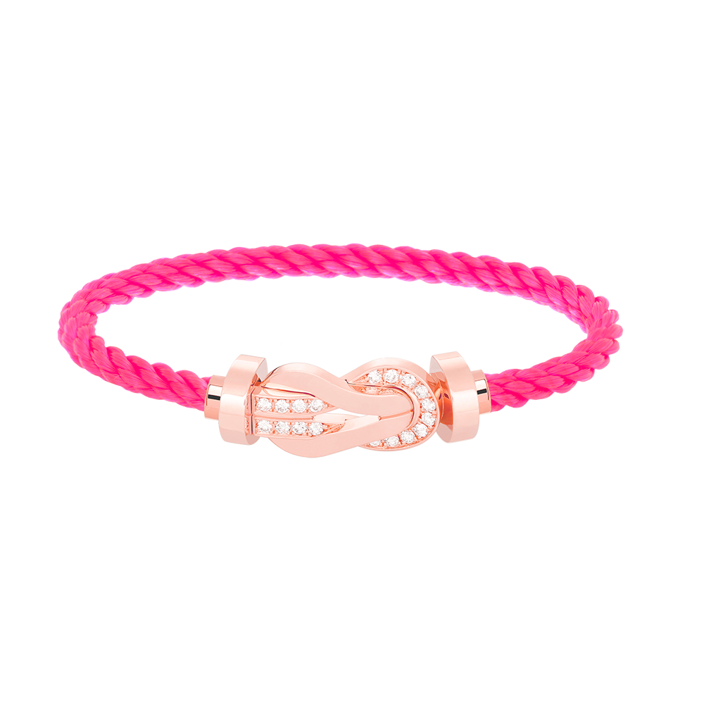 [Rosla]CHANCE LARGE 8 FIGURE BUCKLE HALF DIAMOND BRACELET ROSE GOLD