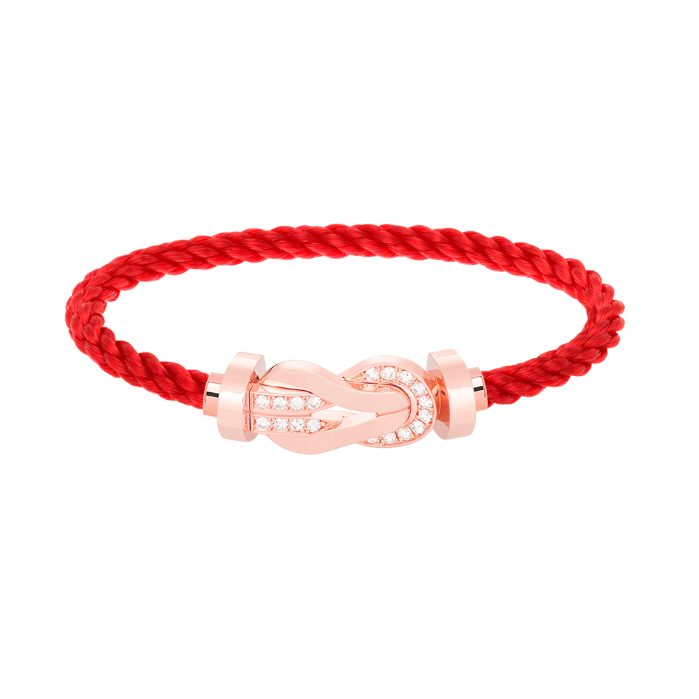 [Rosla]CHANCE LARGE 8 FIGURE BUCKLE HALF DIAMOND BRACELET ROSE GOLD