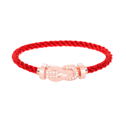 [Rosla]CHANCE LARGE 8 FIGURE BUCKLE HALF DIAMOND BRACELET ROSE GOLD
