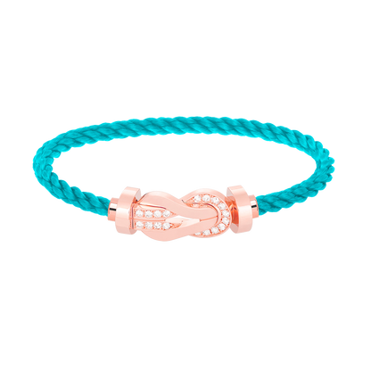 [Rosla]CHANCE LARGE 8 FIGURE BUCKLE HALF DIAMOND BRACELET ROSE GOLD