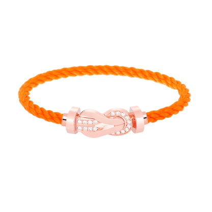 [Rosla]CHANCE LARGE 8 FIGURE BUCKLE HALF DIAMOND BRACELET ROSE GOLD