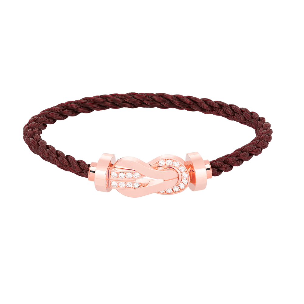 [Rosla]CHANCE LARGE 8 FIGURE BUCKLE HALF DIAMOND BRACELET ROSE GOLD