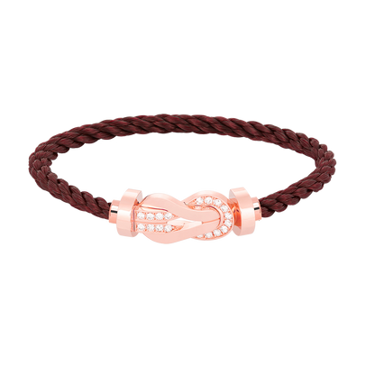 [Rosla]CHANCE LARGE 8 FIGURE BUCKLE HALF DIAMOND BRACELET ROSE GOLD