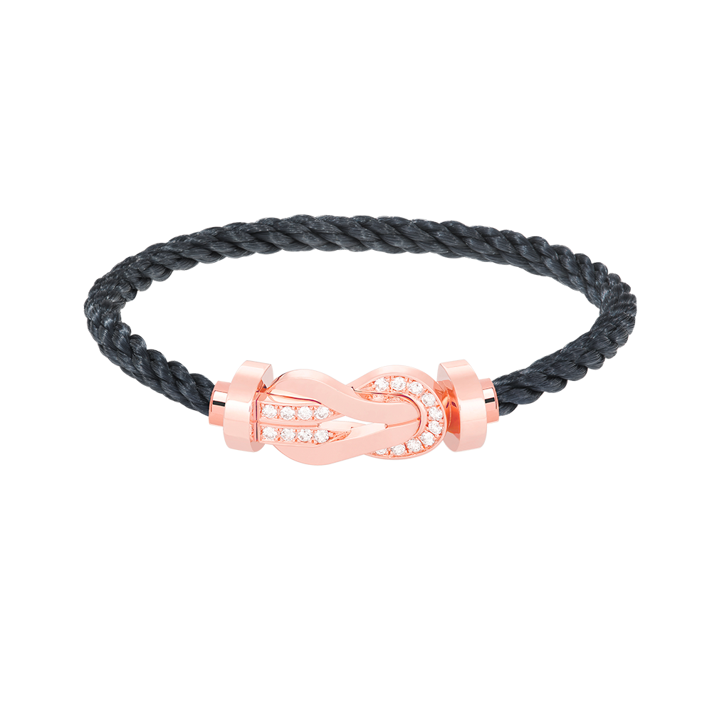 [Rosla]CHANCE LARGE 8 FIGURE BUCKLE HALF DIAMOND BRACELET ROSE GOLD