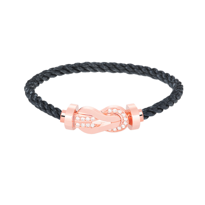[Rosla]CHANCE LARGE 8 FIGURE BUCKLE HALF DIAMOND BRACELET ROSE GOLD