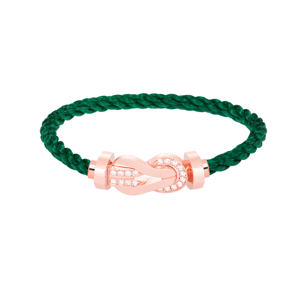 [Rosla]CHANCE LARGE 8 FIGURE BUCKLE HALF DIAMOND BRACELET ROSE GOLD