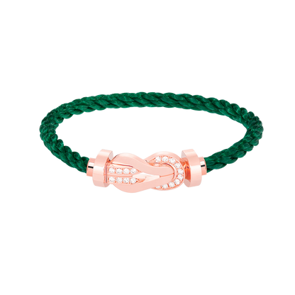 [Rosla]CHANCE LARGE 8 FIGURE BUCKLE HALF DIAMOND BRACELET ROSE GOLD