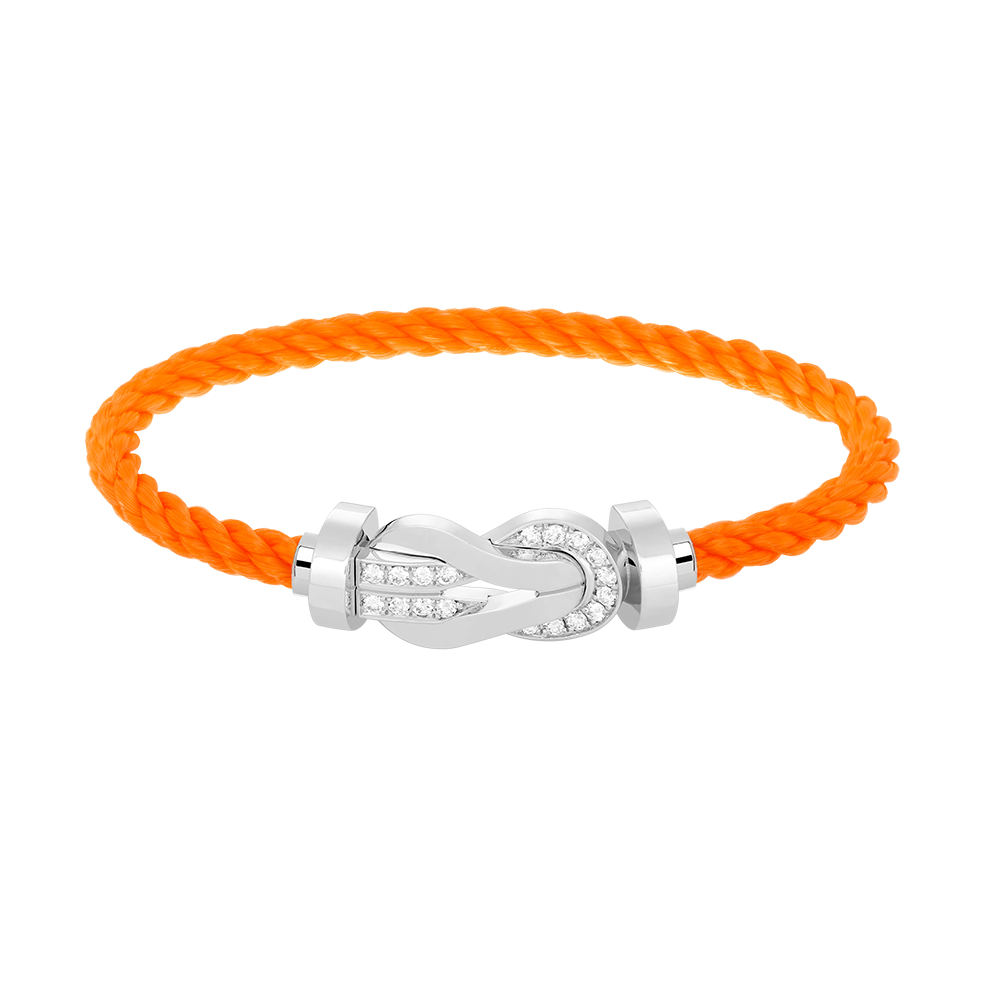 [Rosla]CHANCE LARGE 8 FIGURE BUCKLE HALF DIAMOND BRACELET SILVER