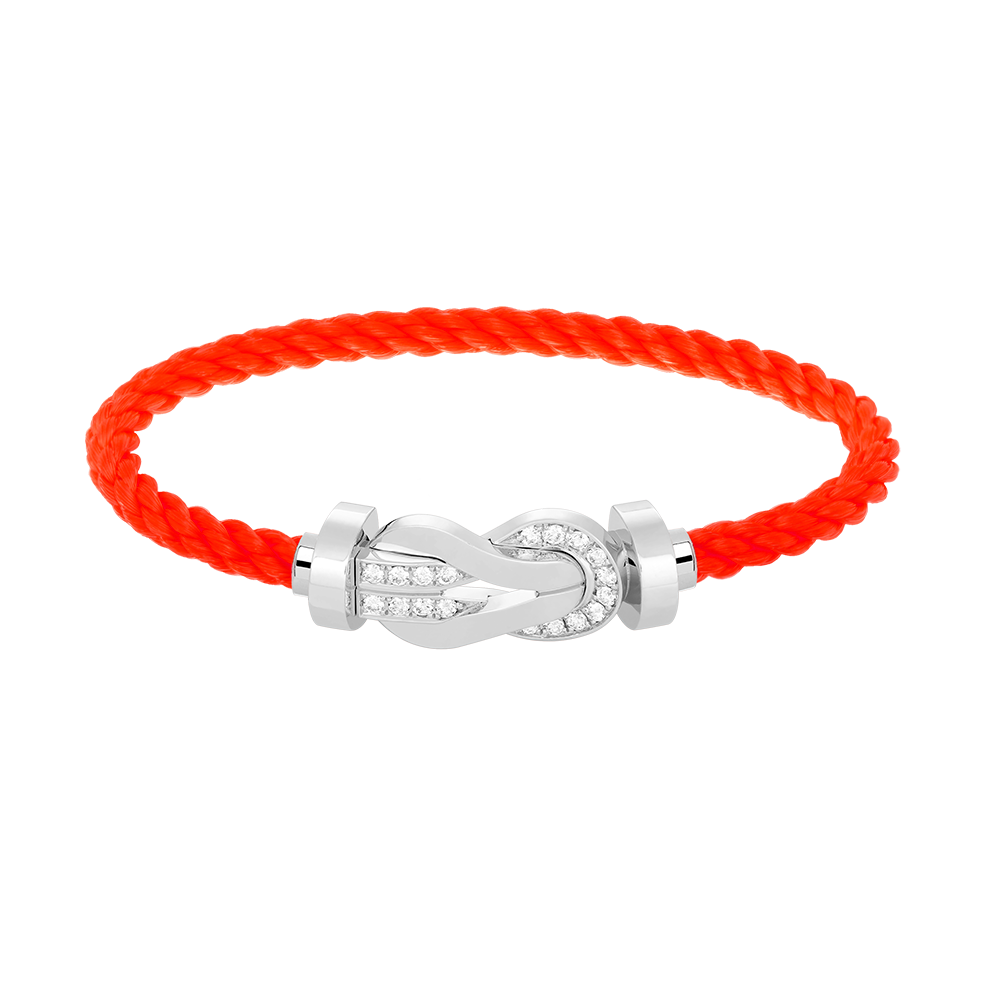 [Rosla]CHANCE LARGE 8 FIGURE BUCKLE HALF DIAMOND BRACELET SILVER