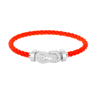 [Rosla]CHANCE LARGE 8 FIGURE BUCKLE HALF DIAMOND BRACELET SILVER