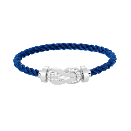 [Rosla]CHANCE LARGE 8 FIGURE BUCKLE HALF DIAMOND BRACELET SILVER