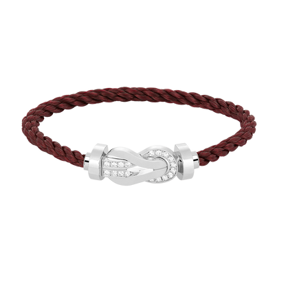 [Rosla]CHANCE LARGE 8 FIGURE BUCKLE HALF DIAMOND BRACELET SILVER