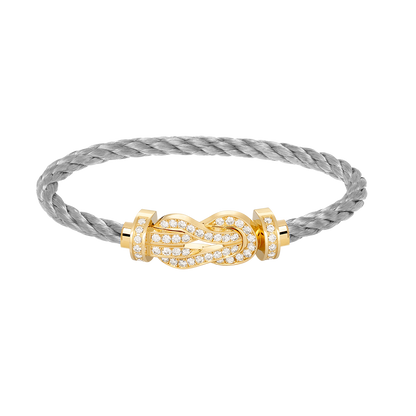 [Rosla]CHANCE LARGE 8 FIGURE BUCKLE FULLDIAMOND BRACELET GOLD