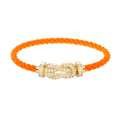 [Rosla]CHANCE LARGE 8 FIGURE BUCKLE FULLDIAMOND BRACELET GOLD
