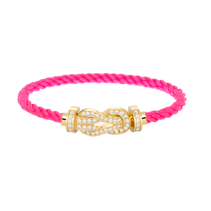 [Rosla]CHANCE LARGE 8 FIGURE BUCKLE FULLDIAMOND BRACELET GOLD