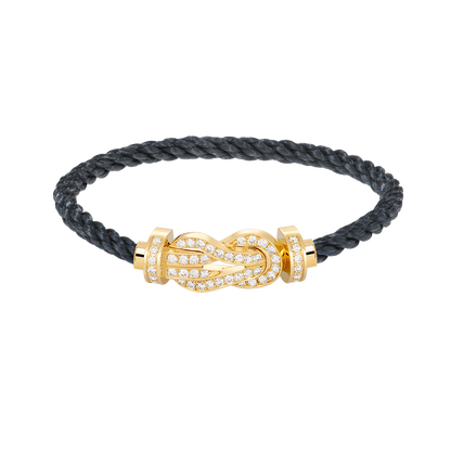 [Rosla]CHANCE LARGE 8 FIGURE BUCKLE FULLDIAMOND BRACELET GOLD