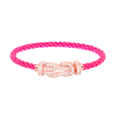 [Rosla]CHANCE LARGE 8 FIGURE BUCKLE FULL DIAMOND BRACELET ROSE GOLD