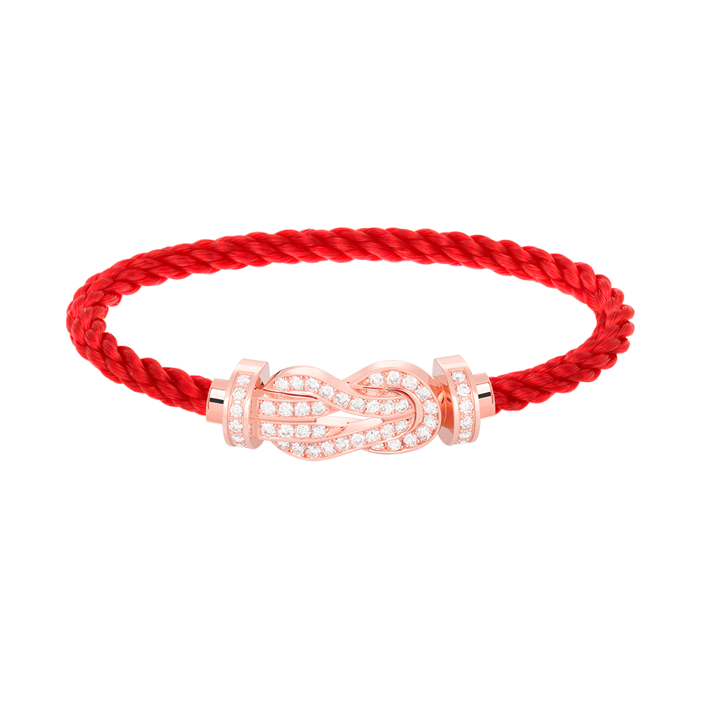 [Rosla]CHANCE LARGE 8 FIGURE BUCKLE FULL DIAMOND BRACELET ROSE GOLD