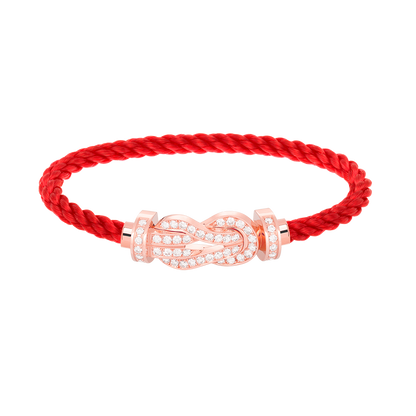 [Rosla]CHANCE LARGE 8 FIGURE BUCKLE FULL DIAMOND BRACELET ROSE GOLD