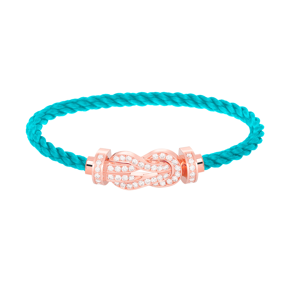 [Rosla]CHANCE LARGE 8 FIGURE BUCKLE FULL DIAMOND BRACELET ROSE GOLD