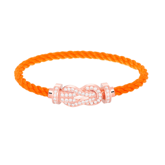 [Rosla]CHANCE LARGE 8 FIGURE BUCKLE FULL DIAMOND BRACELET ROSE GOLD
