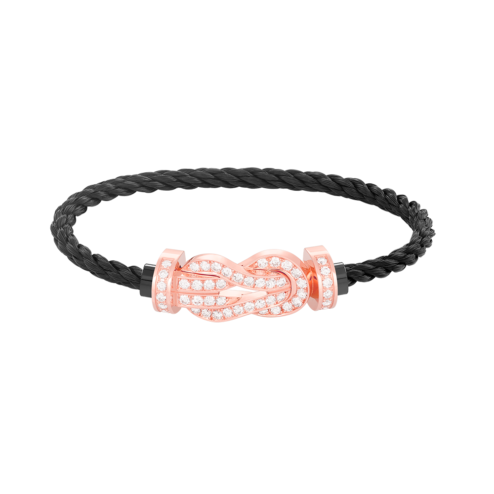 [Rosla]CHANCE LARGE 8 FIGURE BUCKLE FULL DIAMOND BRACELET ROSE GOLD