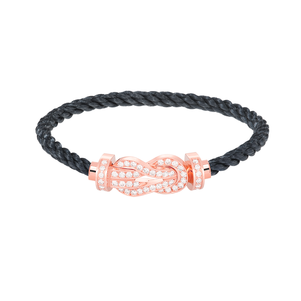 [Rosla]CHANCE LARGE 8 FIGURE BUCKLE FULL DIAMOND BRACELET ROSE GOLD
