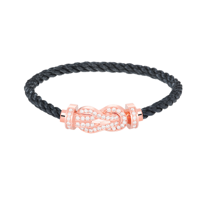 [Rosla]CHANCE LARGE 8 FIGURE BUCKLE FULL DIAMOND BRACELET ROSE GOLD