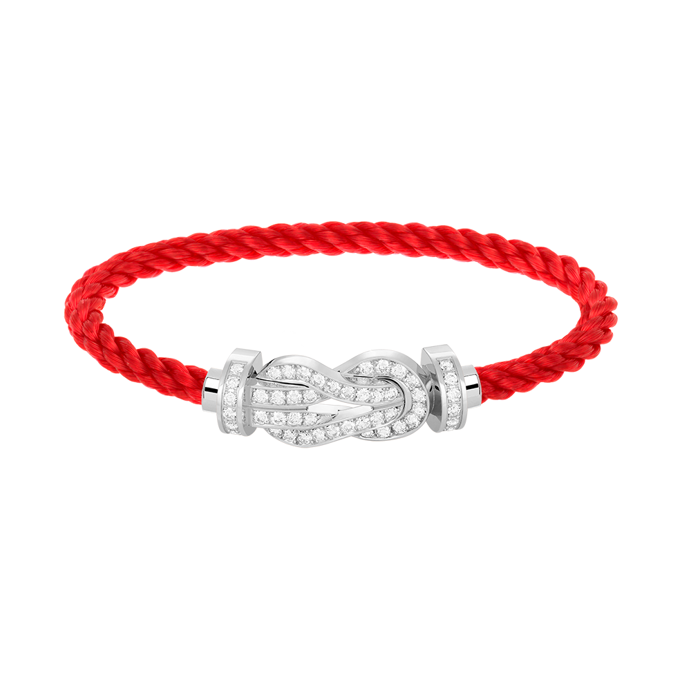 [Rosla]CHANCE LARGE 8 FIGURE BUCKLE FULL DIAMOND BRACELET SILVER