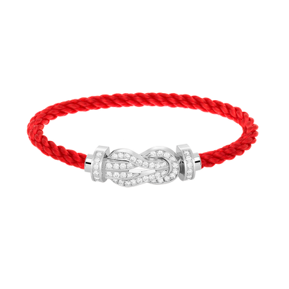 [Rosla]CHANCE LARGE 8 FIGURE BUCKLE FULL DIAMOND BRACELET SILVER