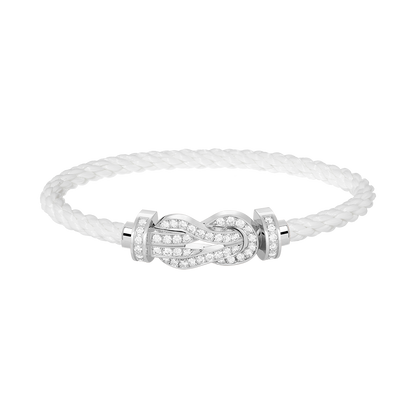 [Rosla]CHANCE LARGE 8 FIGURE BUCKLE FULL DIAMOND BRACELET SILVER