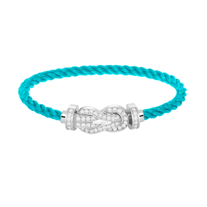 [Rosla]CHANCE LARGE 8 FIGURE BUCKLE FULL DIAMOND BRACELET SILVER