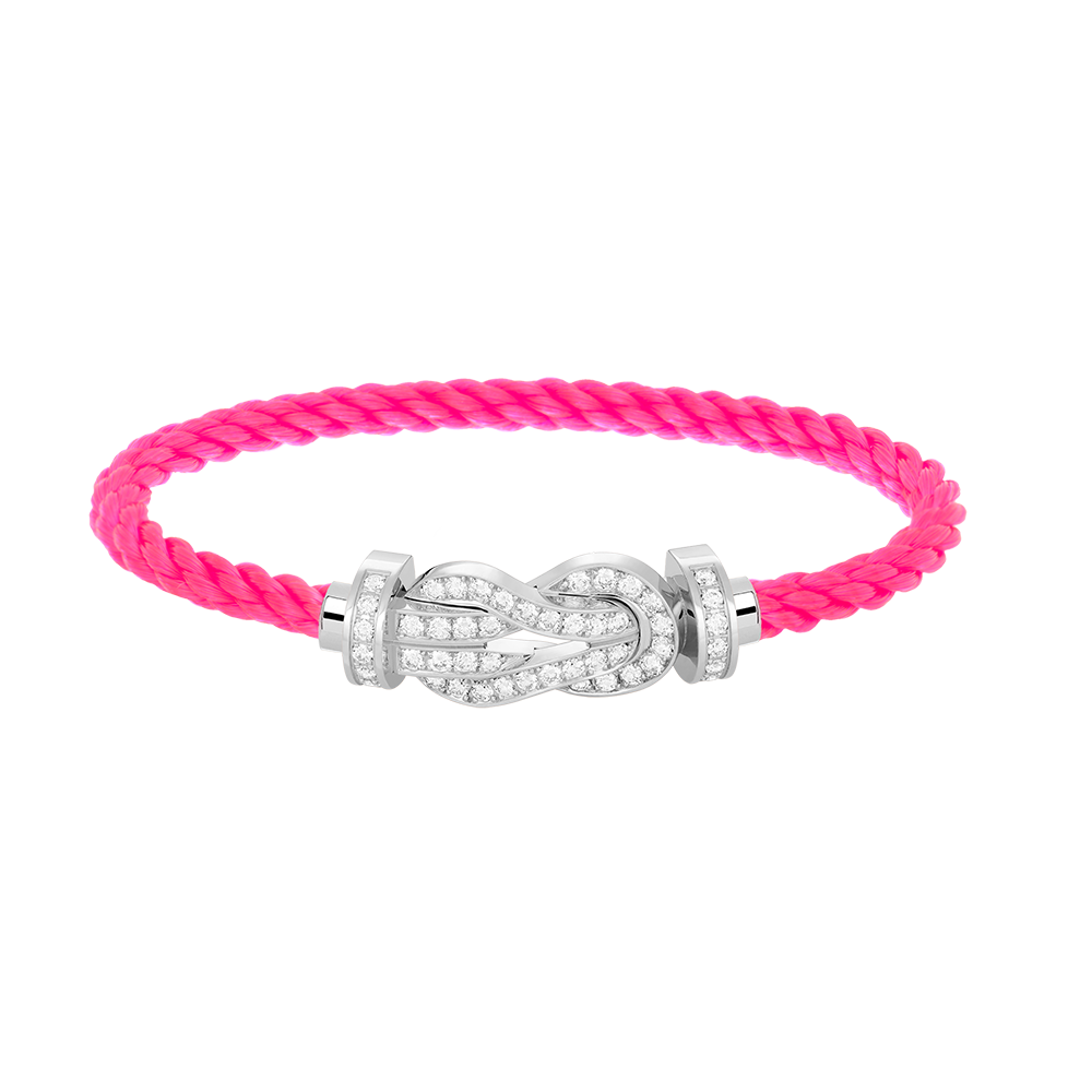 [Rosla]CHANCE LARGE 8 FIGURE BUCKLE FULL DIAMOND BRACELET SILVER